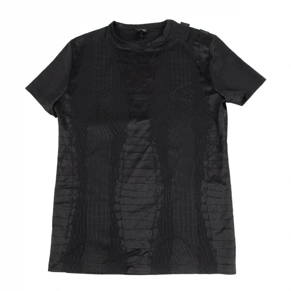 Jean Paul GAULTIER HOMME Crocodile Jacquard T Shirt Black 48 K-125824_001