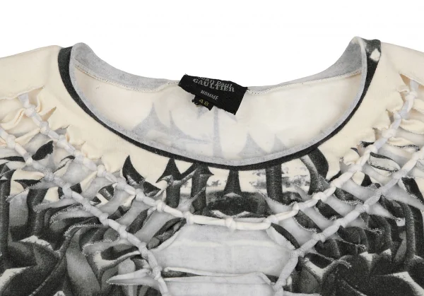 Jean-Paul GAULTIER HOMME Gargoyle Printed Cutting T Shirt K-125833_003
