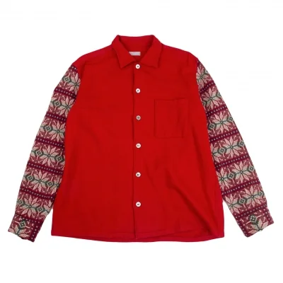 COMME des GARCONS HOMME Nordic Switching Wool Shirt