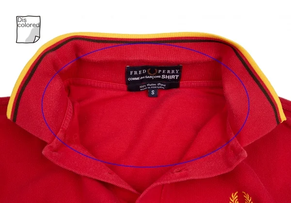 コムデギャルソンシャツ×フレッドペリーCOMME des GARCONS SHIRT×FRED PERRY ポイント刺繍長袖ポロシャツ 赤S K-125882_004
