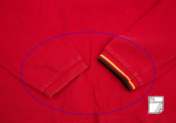 コムデギャルソンシャツ×フレッドペリーCOMME des GARCONS SHIRT×FRED PERRY ポイント刺繍長袖ポロシャツ 赤S K-125882_008