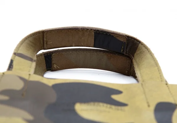 ジュンヤワタナベ コムデギャルソンJUNYA WATANABE COMME des GARCONS レザーカモミニトートバッグ カーキ K-125894_012