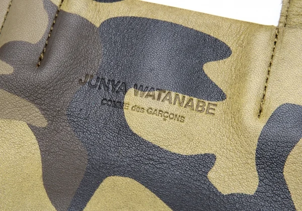 ジュンヤワタナベ コムデギャルソンJUNYA WATANABE COMME des GARCONS レザーカモミニトートバッグ カーキ K-125894_013