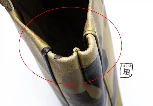 ジュンヤワタナベ コムデギャルソンJUNYA WATANABE COMME des GARCONS レザーカモミニトートバッグ カーキ K-125894_015