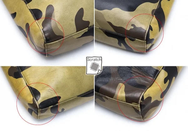 ジュンヤワタナベ コムデギャルソンJUNYA WATANABE COMME des GARCONS レザーカモミニトートバッグ カーキ K-125894_005