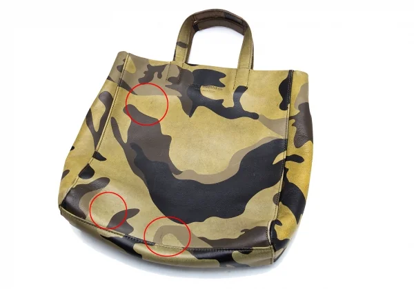 ジュンヤワタナベ コムデギャルソンJUNYA WATANABE COMME des GARCONS レザーカモミニトートバッグ カーキ K-125894_006