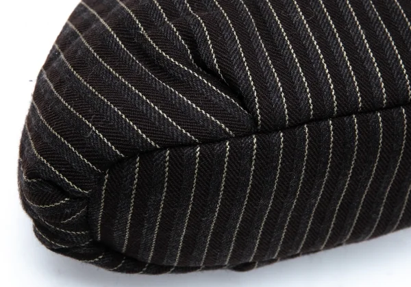 ジュンヤワタナベ コムデギャルソンJUNYA WATANABE COMME des GARCONS ストライプがま口ハンドバッグ チャコール K-125895_006