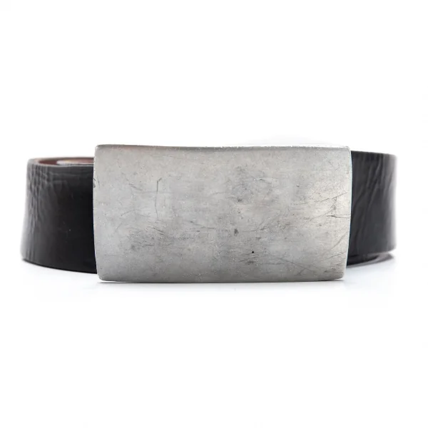 コムデギャルソンCOMME des GARCONS スクエアバックルレザーベルト 黒87 K-125897_001