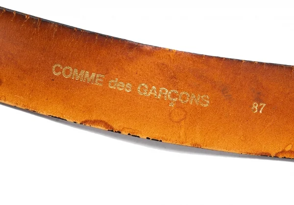 コムデギャルソンCOMME des GARCONS スクエアバックルレザーベルト 黒87 K-125897_011