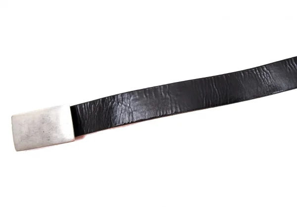 コムデギャルソンCOMME des GARCONS スクエアバックルレザーベルト 黒87 K-125897_003