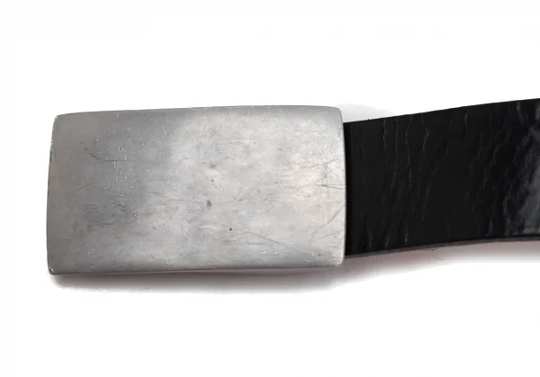 コムデギャルソンCOMME des GARCONS スクエアバックルレザーベルト 黒87 K-125897_004