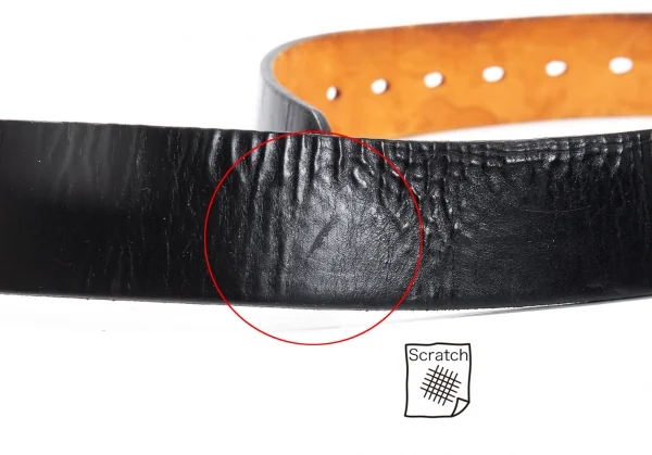 コムデギャルソンCOMME des GARCONS スクエアバックルレザーベルト 黒87 K-125897_006