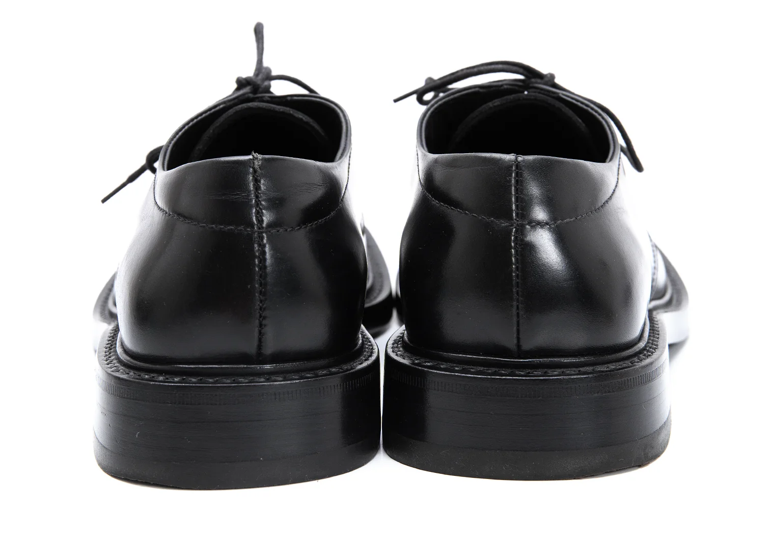 PRADA スクエアトゥ　ブラックパンプス プラダPRADA スクエアトゥレザーシューズ 黒5 1/2(24.5cm位