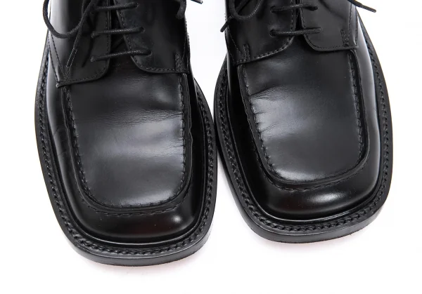 プラダPRADA スクエアトゥレザーシューズ 黒5 1/2(24.5cm位