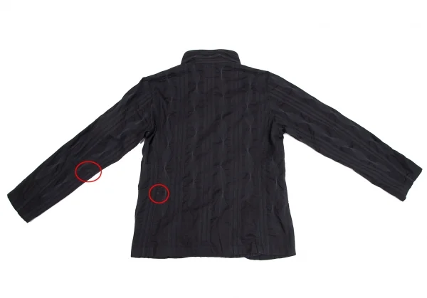 イッセイミヤケ ハートISSEY MIYAKE HaaT インドコットンマルチパターンステッチ刺繍ジャケット 墨黒2 K-125921_012