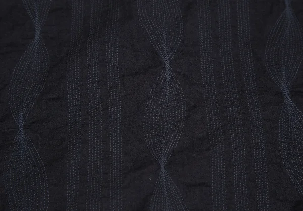 イッセイミヤケ ハートISSEY MIYAKE HaaT インドコットンマルチパターンステッチ刺繍ジャケット 墨黒2 K-125921_015