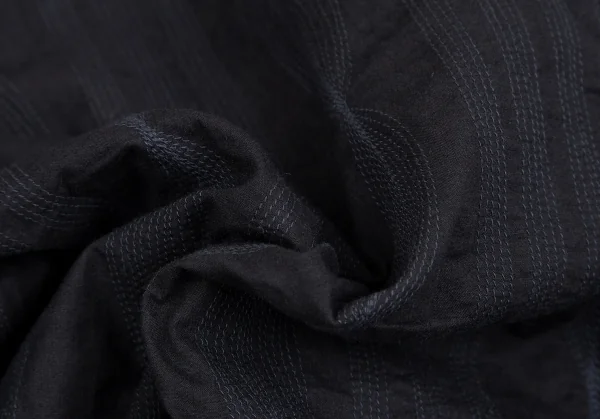 イッセイミヤケ ハートISSEY MIYAKE HaaT インドコットンマルチパターンステッチ刺繍ジャケット 墨黒2 K-125921_016