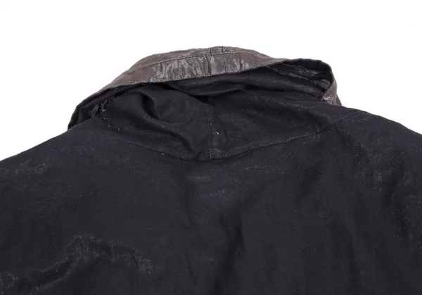 イッセイミヤケ ハートISSEY MIYAKE HaaT シャイニー切替カシュクールワンピース チャコール3 K-125922_013