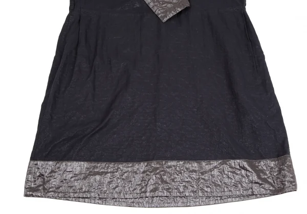 イッセイミヤケ ハートISSEY MIYAKE HaaT シャイニー切替カシュクールワンピース チャコール3 K-125922_009