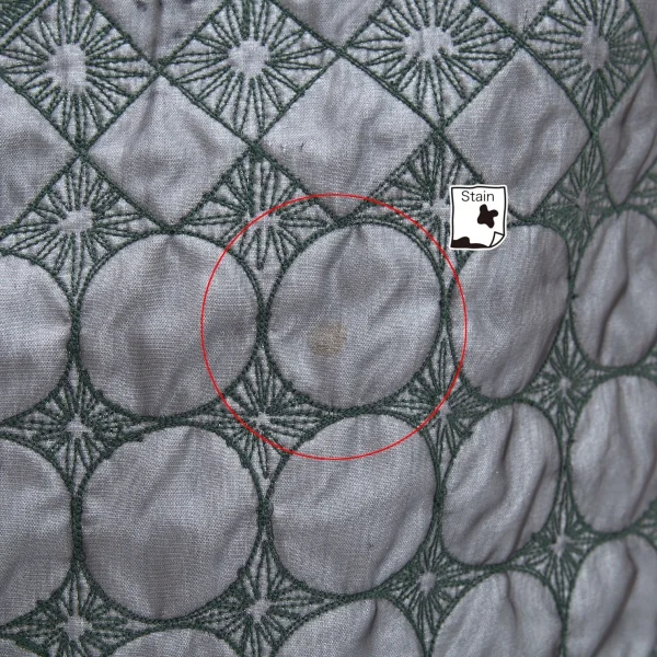 イッセイミヤケハートタマシャISSEY MIYAKE HaaT TaMaSHa チェーン装飾刺繍ショルダーバッグ グレー緑 K-125931_005
