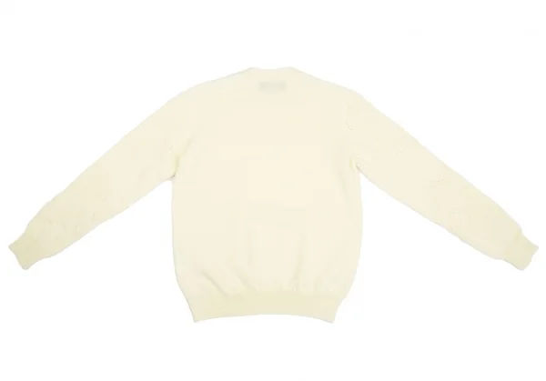 トリココムデギャルソンtricot COMME des GARCONS ウール袖ジャガードクルーネックニット クリームS位 K-125949_010