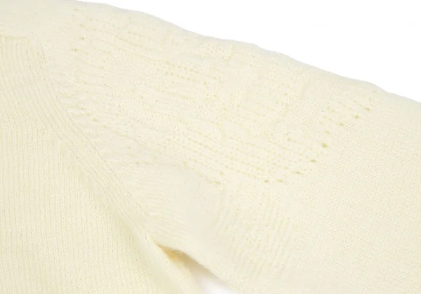 トリココムデギャルソンtricot COMME des GARCONS ウール袖ジャガードクルーネックニット クリームS位 K-125949_006