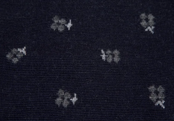 トリココムデギャルソンtricot COMME des GARCONS フラワージャガードインサイドアウトニットカーディガン グレー 紺S位 K-125955_011