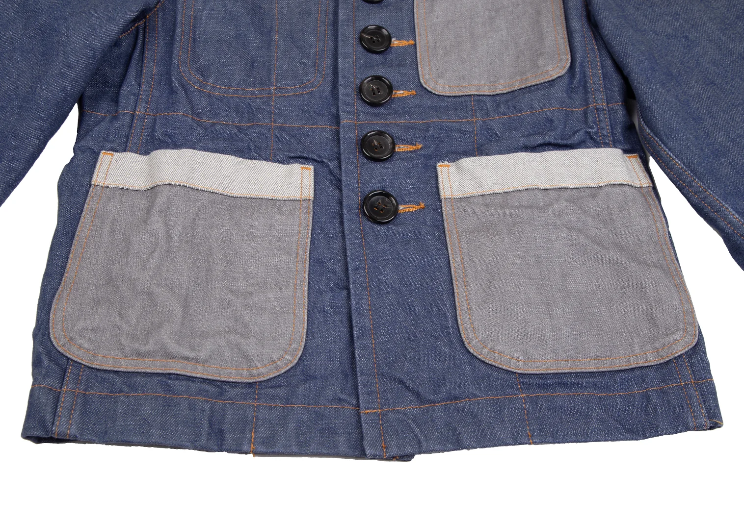 tricot COMME des GARCONS Denim Switching Many Buttons Jacket