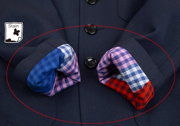 トリココムデギャルソンtricot COMME des GARCONS パッチワークプリントライニング3Bジャケット 紺S K-125960_010