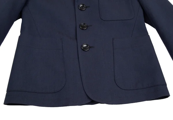 トリココムデギャルソンtricot COMME des GARCONS パッチワークプリントライニング3Bジャケット 紺S K-125960_011