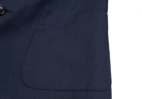 トリココムデギャルソンtricot COMME des GARCONS パッチワークプリントライニング3Bジャケット 紺S K-125960_012