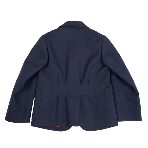 トリココムデギャルソンtricot COMME des GARCONS パッチワークプリントライニング3Bジャケット 紺S K-125960_015