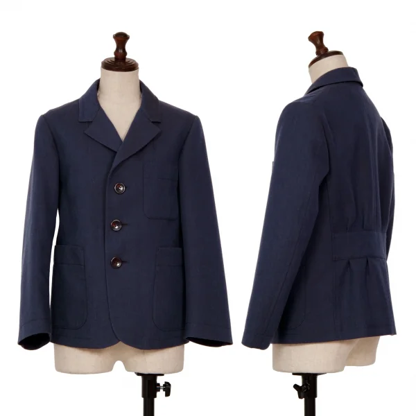 トリココムデギャルソンtricot COMME des GARCONS パッチワークプリントライニング3Bジャケット 紺S K-125960_002