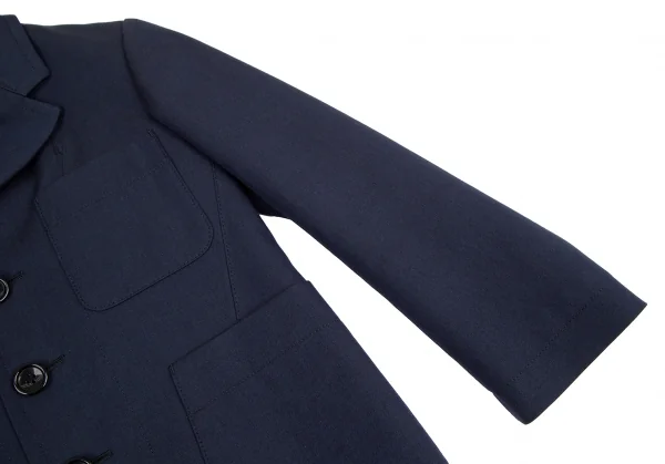 トリココムデギャルソンtricot COMME des GARCONS パッチワークプリントライニング3Bジャケット 紺S K-125960_008