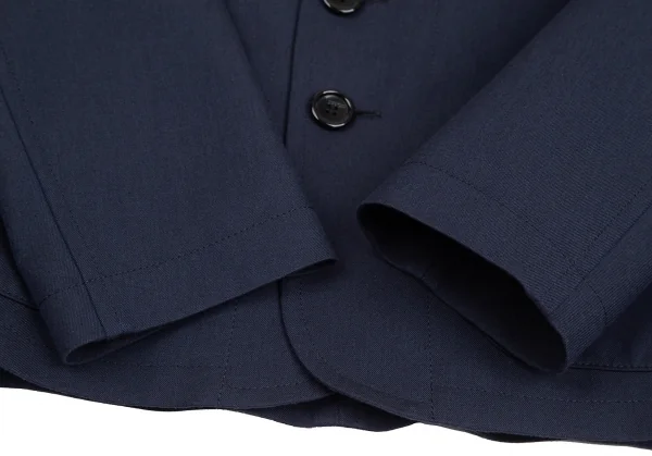 トリココムデギャルソンtricot COMME des GARCONS パッチワークプリントライニング3Bジャケット 紺S K-125960_009