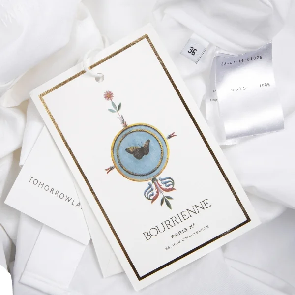 ブリエンヌ パリ ディスBOURRIENNE PARIS X ビブ切替バンドカラーシャツ 白36 K-125976_016