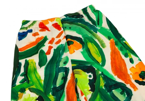 ボールジーBALLSEY メルカートプリントセミワイドパンツ クリーム緑他36 K-125991_002