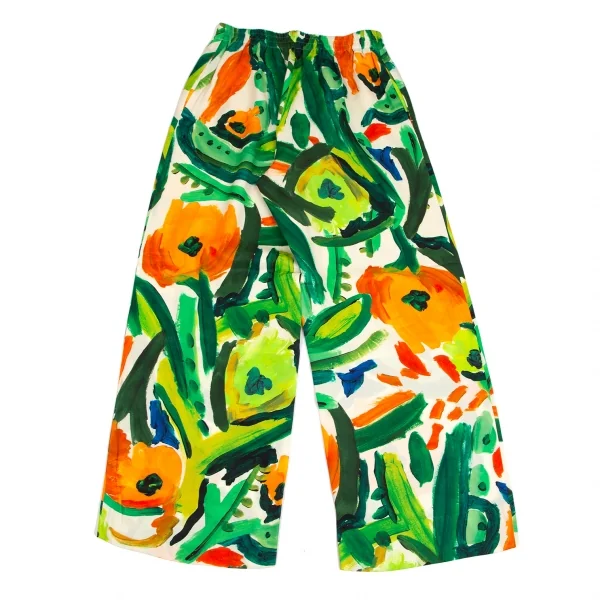 ボールジーBALLSEY メルカートプリントセミワイドパンツ クリーム緑他36 K-125991_007