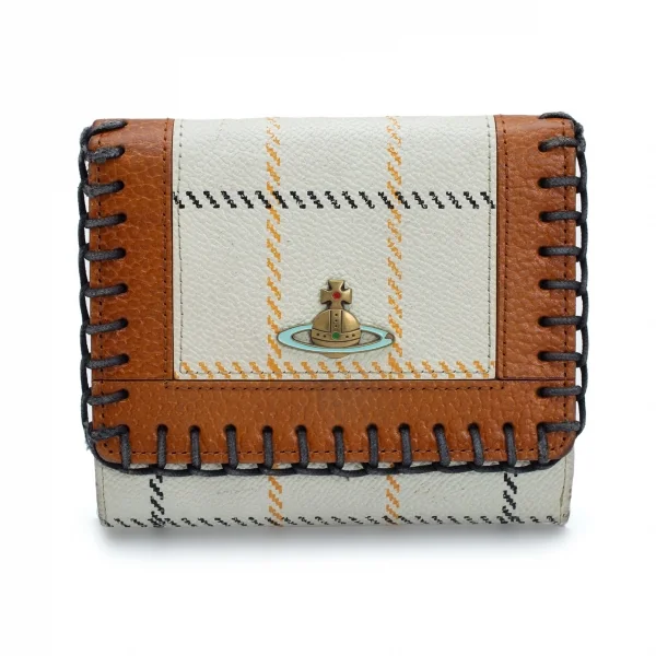 Vivienne Westwood Lace-up Design Wallet Ivory  K-126015_001