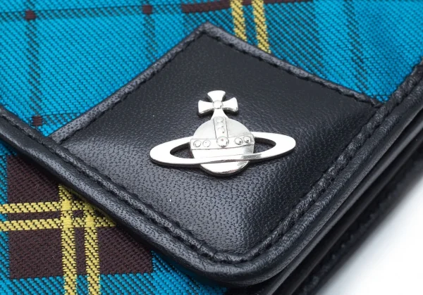 ヴィヴィアンウエストウッドVivienne Westwood タータンチェックオーブプリント財布 青他 K-126018_004
