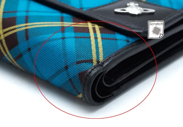 ヴィヴィアンウエストウッドVivienne Westwood タータンチェックオーブプリント財布 青他 K-126018_005