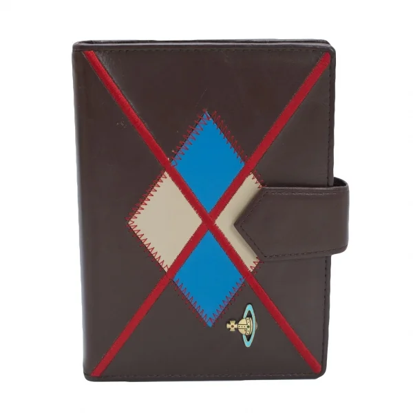 ヴィヴィアンウエストウッドVivienne Westwood オーブアーガイルレザーシステム手帳 茶他 K-126019_001