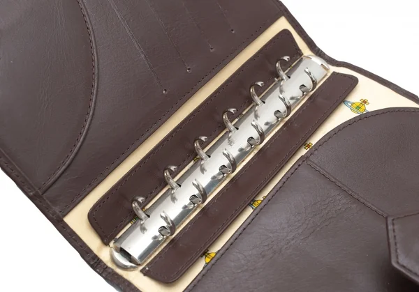 ヴィヴィアンウエストウッドVivienne Westwood オーブアーガイルレザーシステム手帳 茶他 K-126019_010