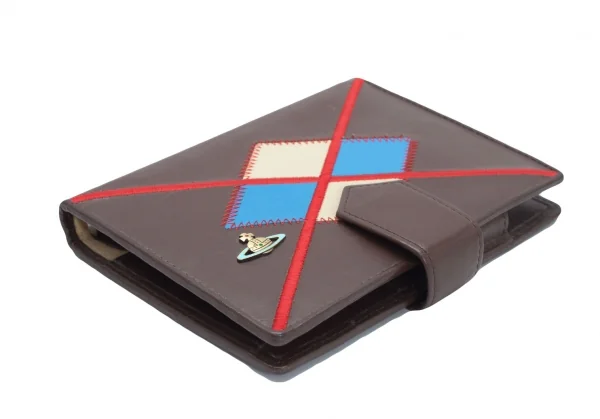 ヴィヴィアンウエストウッドVivienne Westwood オーブアーガイルレザーシステム手帳 茶他 K-126019_003