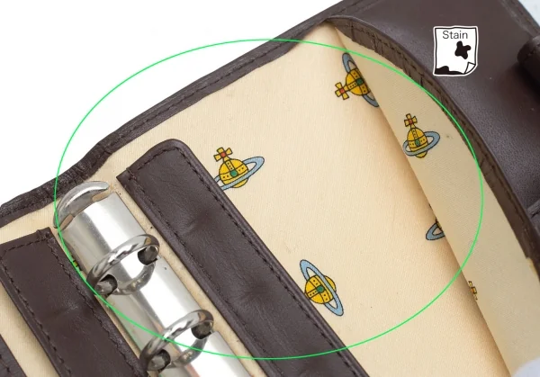 ヴィヴィアンウエストウッドVivienne Westwood オーブアーガイルレザーシステム手帳 茶他 K-126019_009