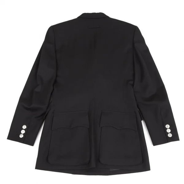 ジャンポールゴルチエ ファムJean Paul GAULTIER FEMME ウールギャバメタルボタンセットアップスーツ 黒40 K-126036_009