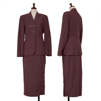 Jean Paul GAULTIER FEMME Cutting Design Jacket & Wrap Skirt