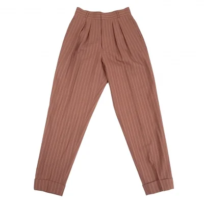 Jean-Paul GAULTIER FEMME Stripe Tuck Wool Pants