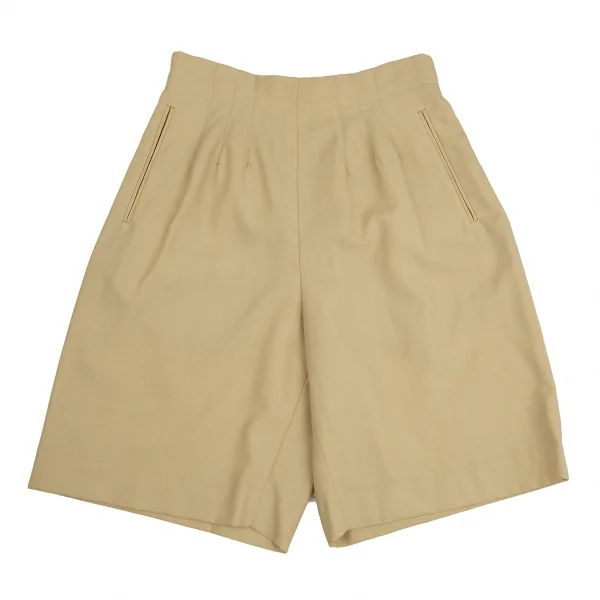 Jean Paul GAULTIER FEMME Summer Wool Tuck Shorts Yellow 40 K-126062_001