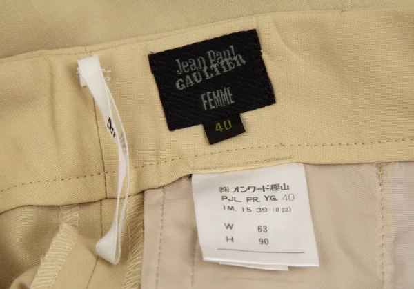 Jean Paul GAULTIER FEMME Summer Wool Tuck Shorts K-126062_016